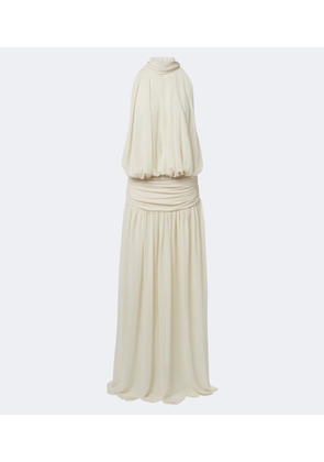 De La Vali Cruz draped chiffon maxi dress