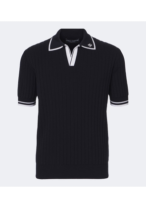 Dolce&Gabbana Embroidered cotton polo shirt