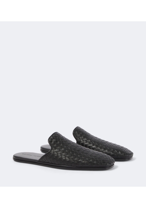 Bottega Veneta Palazzo Intrecciato leather mules