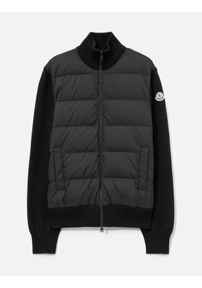 Padded Wool Zip-Up Cardigan