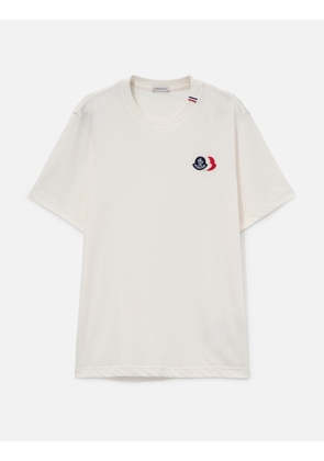 Embroidered Tricolor Logo Cotton T-Shirt