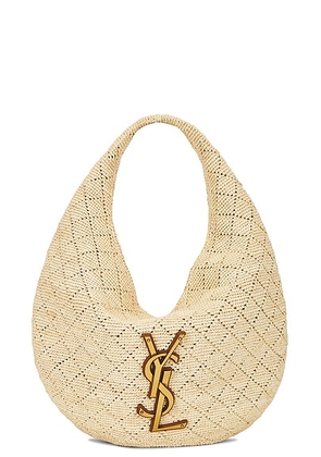 Saint Laurent Icare Hobo Bag in Naturel & Brick - Brown. Size all.