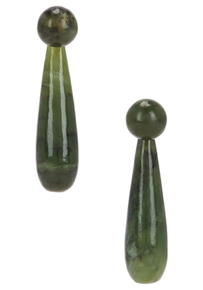 SOPHIE BUHAI Angelika Jade Small Earrings in Jade & Sterling Silver - Green. Size all.