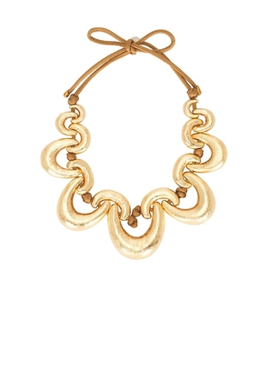 Cult Gaia Taylor Choker in Metallic Gold.