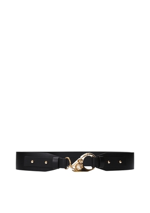 Versace Black Leather Regular Belt - 80 cm / 32 Inches