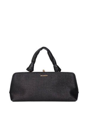 Jil Sander Black Raffia Handbag