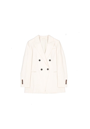 Brunello Cucinelli White Virgin Wool Blazer - 42