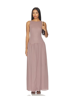 ALL THE WAYS Karoline Maxi Dress in Brown. Size XS. Also in XXS, S, M, L, XL.