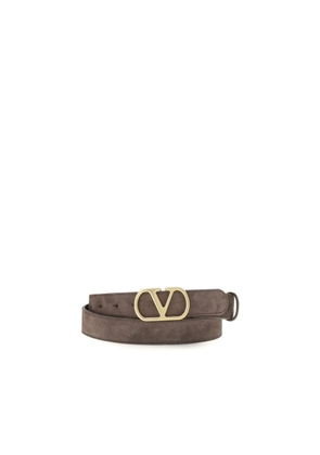 Valentino Garavani Brown Calf Leather Bos Taurus Belt - 100 cm / 40 Inches