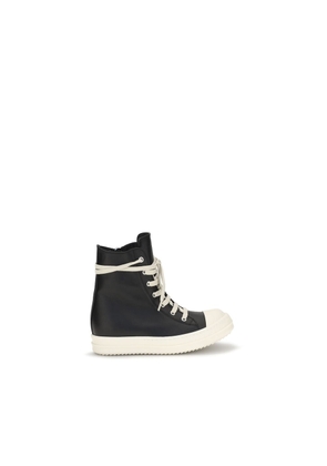 Rick Owens Black Calf Leather Bos Taurus High Top Sneakers - EU37/US7
