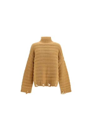 MM6 Beige Wool Oves Aries Turtleneck - L