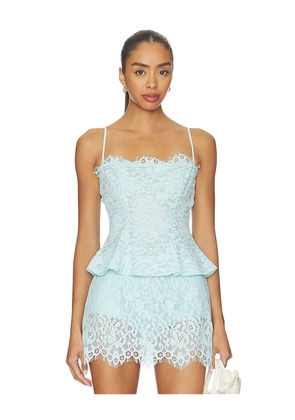 AFRM Ari Top in Baby Blue. Size M. Also in L, XL, 1X.