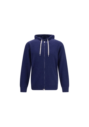 Brunello Cucinelli Blue Cashmere Sweatshirt - M