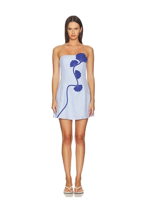 AZULU Dante Dress in Blue. Size XS. Also in XXS, S, L.
