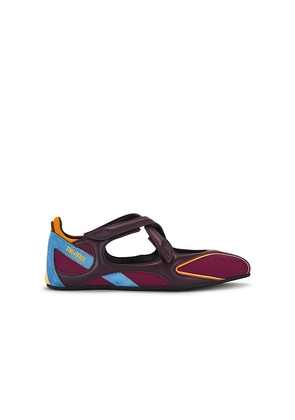 THE ATTICO Floor01 Ballerina Flat in Purple. Size 36. Also in 37, 37.5, 38, 38.5, 39, 39.5, 40, 41.
