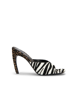 THE ATTICO Betta 95mm Mule Sandal in Black & White. Size 36. Also in 37, 38, 39, 41, 37.5, 39.5.