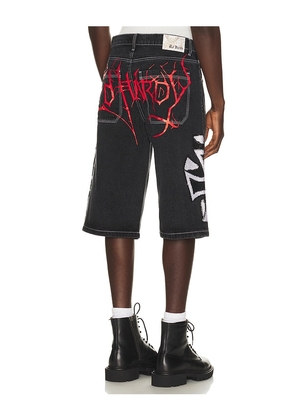Ed Hardy Crosses Rhinestone Long Shorts in Black. Size 30. Also in 32, 34, 36.
