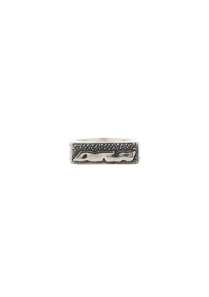 Deva States x MAPLE Ring in Metallic Silver. Size 6. Also in 8, 10, 12.