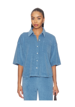 Citizens of Humanity Francis Knit Shirt in Blue. Size XS. Also in S, M, L, XL.