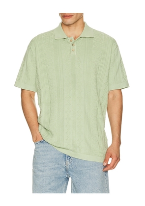 Critical Slide Rails Knit Polo in Green. Size S. Also in M, L, XL/1X.