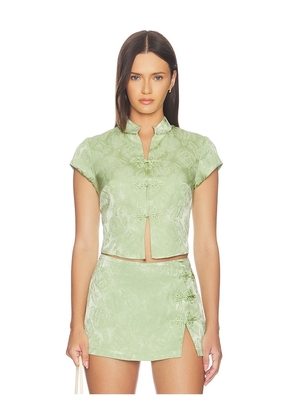 Amanda Uprichard Lina Top in Green. Size XS. Also in S, M, L, XL.