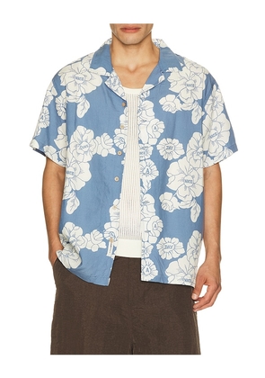 Critical Slide Nice Day Resort Shirt in Blue. Size S. Also in M, L, XL/1X.