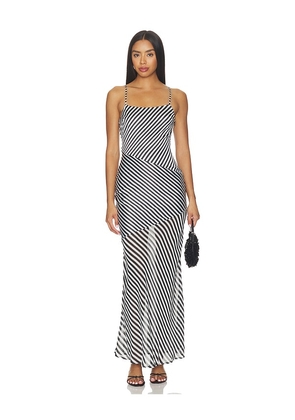 ALL THE WAYS Morgana Maxi Dress in Black & White. Size XXS. Also in S, M.