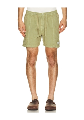 Critical Slide All Day Canvas Walkshort in Green. Size 30. Also in 32, 34, 36.