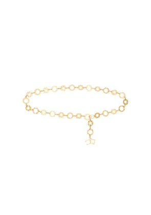 Cult Gaia Brielle Belt in Metallic Gold.
