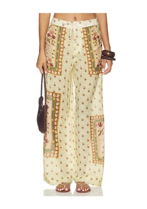 Agua Bendita Caroline Plume Pant in Multi. Size S. Also in M, L.