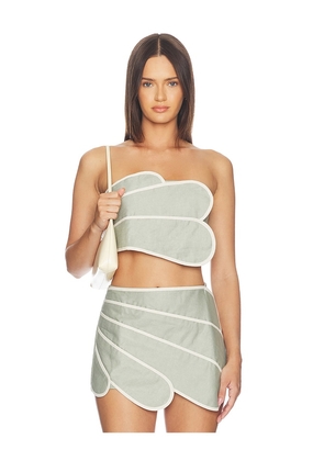 AZULU Sango Top in Green. Size XXS. Also in XS, S, M, L.