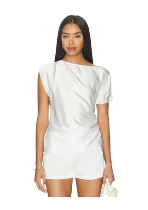 Amanda Uprichard Elroy Top in Ivory. Size XS. Also in S, M, L, XL.