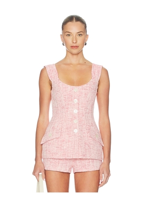 Amanda Uprichard Amoretta Top in Red. Size XS. Also in S, M, L, XL.