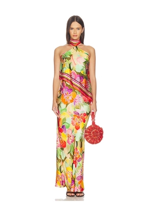Amanda Uprichard Irena Maxi Dress in Tangerine. Size XS. Also in S, L, XL.