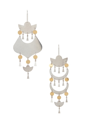 Isabel Marant Asymmetric Earrings in Mauve.