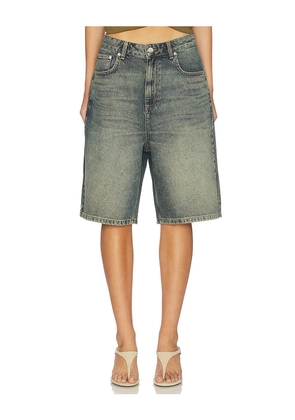 Gestuz Susara High Waisted Shorts in Blue. Size 27. Also in 28, 29, 30.