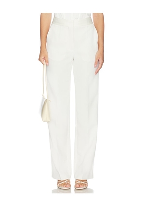 fleur du mal Tuxedo Pant in Ivory. Size 0. Also in 2, 4.