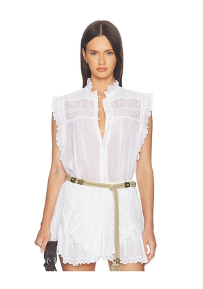 Isabel Marant Etoile Dersia Top in White. Size 34/2. Also in 36/4, 38/6, 40/8, 42/10.