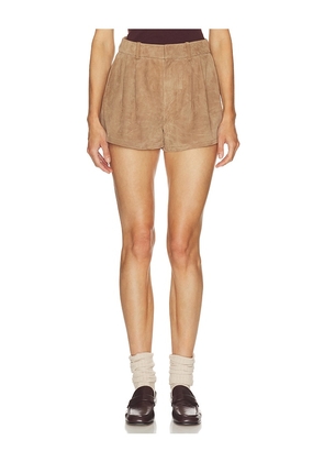 FRAME The Slant Short in Brown. Size 00. Also in 0, 2, 4.