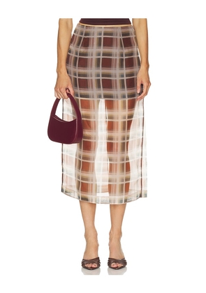 FRAME The Plaid Organza Skirt in Multi. Size 0. Also in 2, 00.