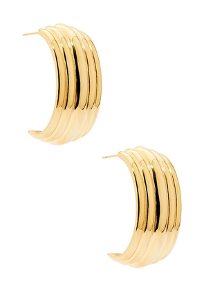 MEGA Large Waterfall Earring in Metallic Gold.