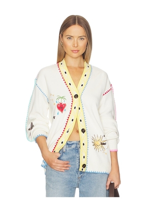 Never Fully Dressed Cream Celestial Martha Cardigan in Cream. Size S. Also in M, L, XL, XXL, XXXL.
