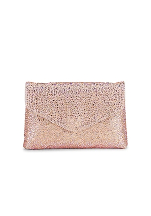 olga berg Hattie Crystal Shoulder Bag in Peach.