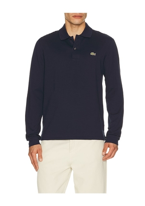 Lacoste Classic Fit Long Sleeve Polo in Blue. Size 3. Also in 4, 5, 6, 7.