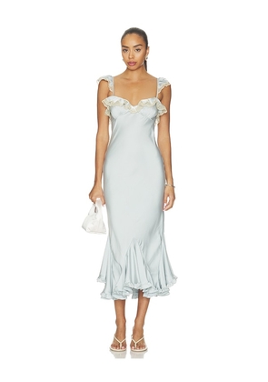LPA Addison Midi Dress in Blue. Size XXS. Also in XS, S, M, L, XL.