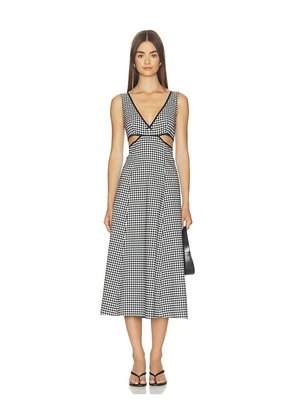 LPA Gigi Midi Dress in Black & White. Size S. Also in XXS, XS, M, L, XL.