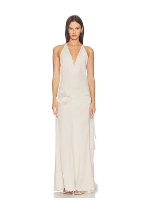 Mother of All Fran Belt Dress in Cream. Size XS. Also in S, L.