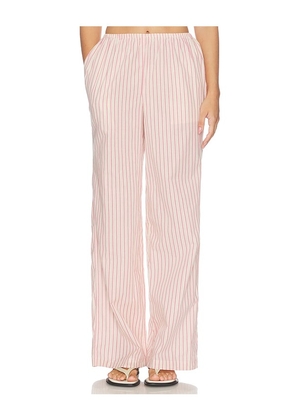 Lovers and Friends Rhodes Striped Linen Pant in Pink. Size XXS. Also in XS, S, M, L, XL.