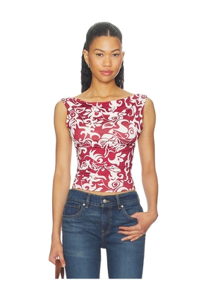 Miaou Lani Top in Red. Size XXS. Also in XS, S, M, L, XL.