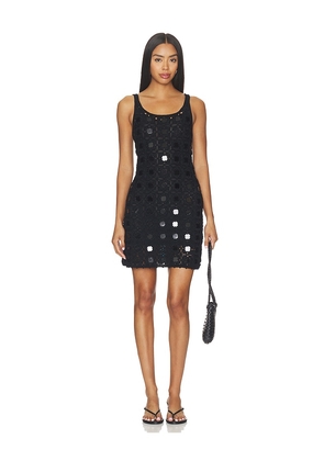 Le Superbe Gypset Crochet Mirrored Dress in Black. Size XS. Also in S, M, L.